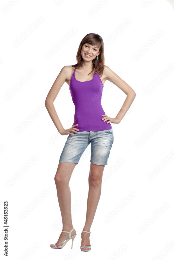 full length portrait of a pretty brunette full length portrait of a pretty brunette