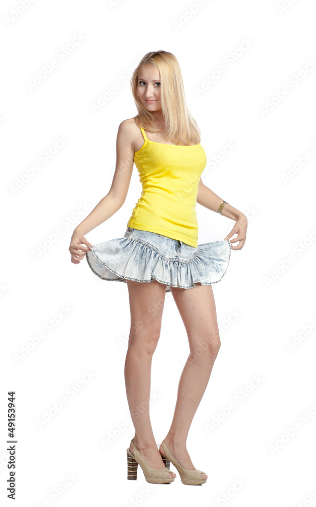 Fototapeta premium blond girl portrait full