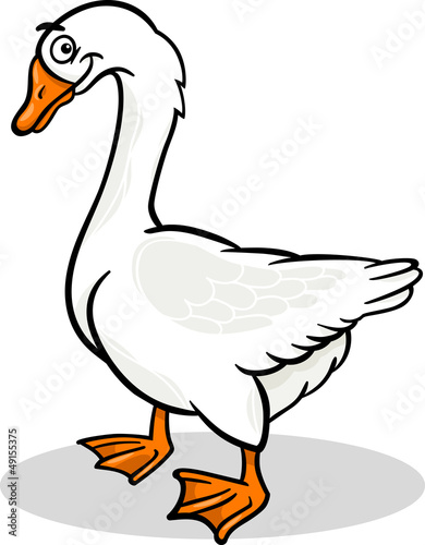Obraz na plátne goose farm bird animal cartoon illustration
