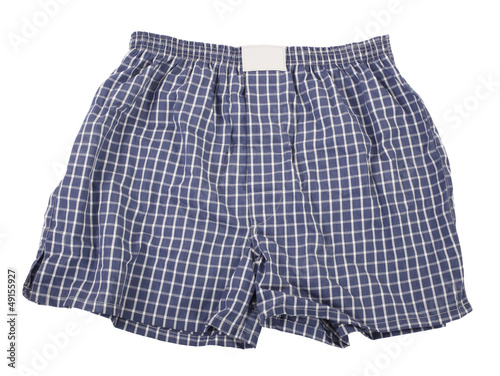 Blue striped boxer shorts underwear