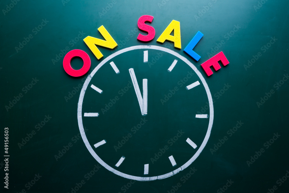 Time for on sale concept Time for on sale concept