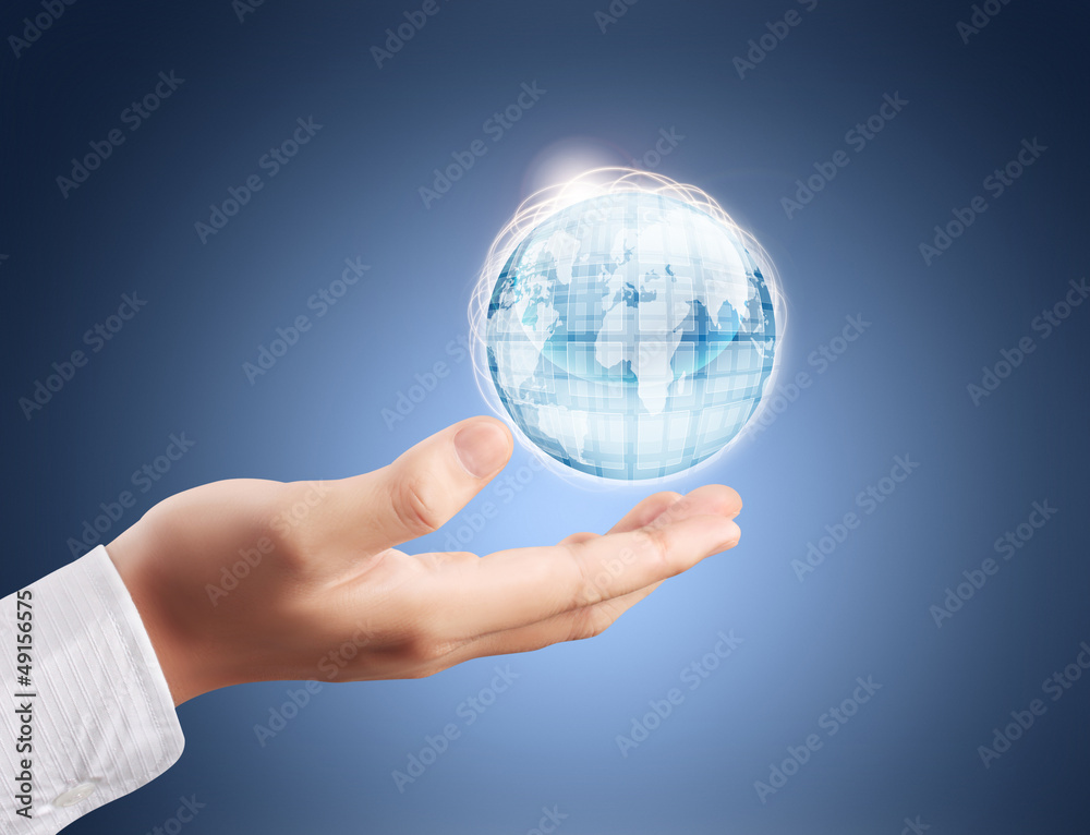 Globe ,earth in hand Globe ,earth in hand