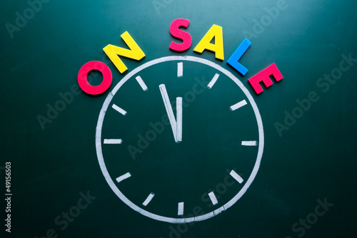 Time for on sale concept