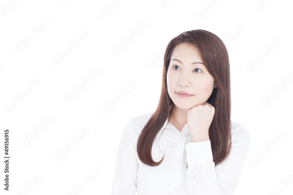 考える女性 考える女性
