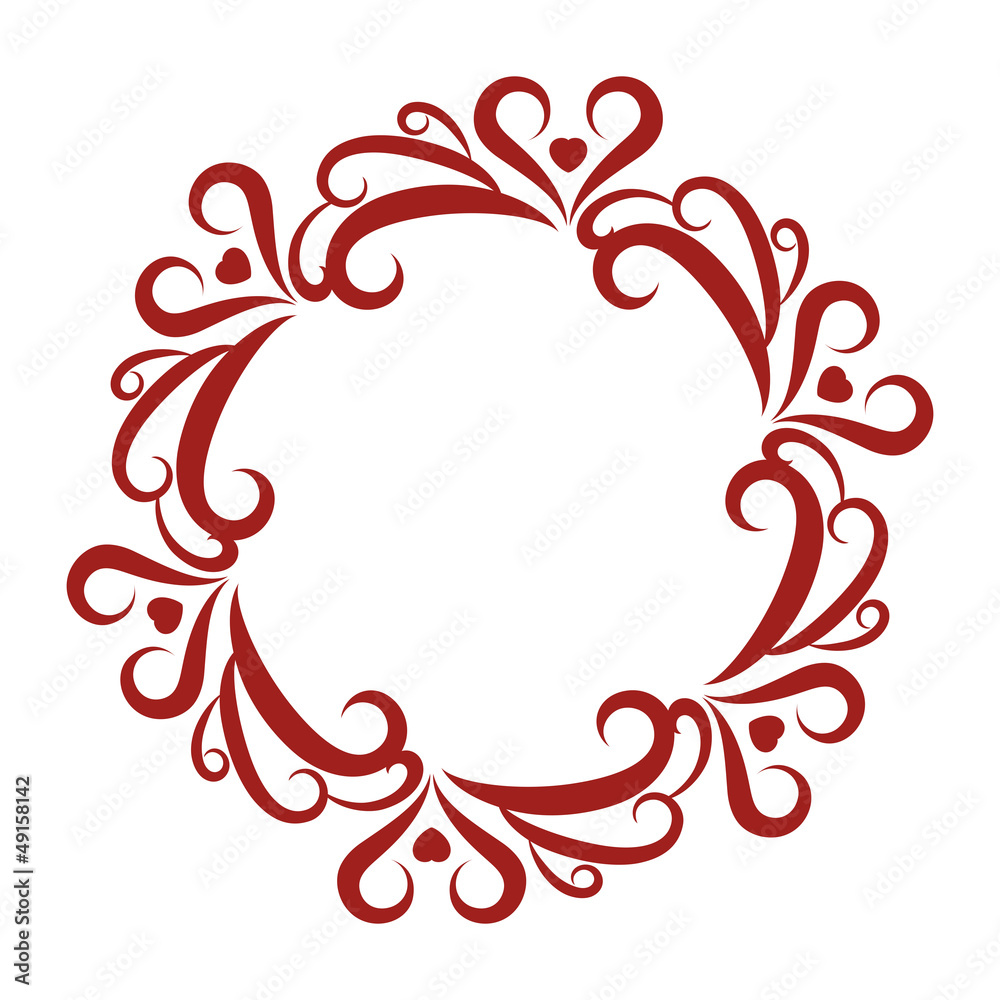 Charming Curly Round Frame Charming Curly Round Frame