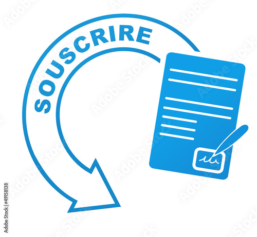 sousrire sur symbole bleu