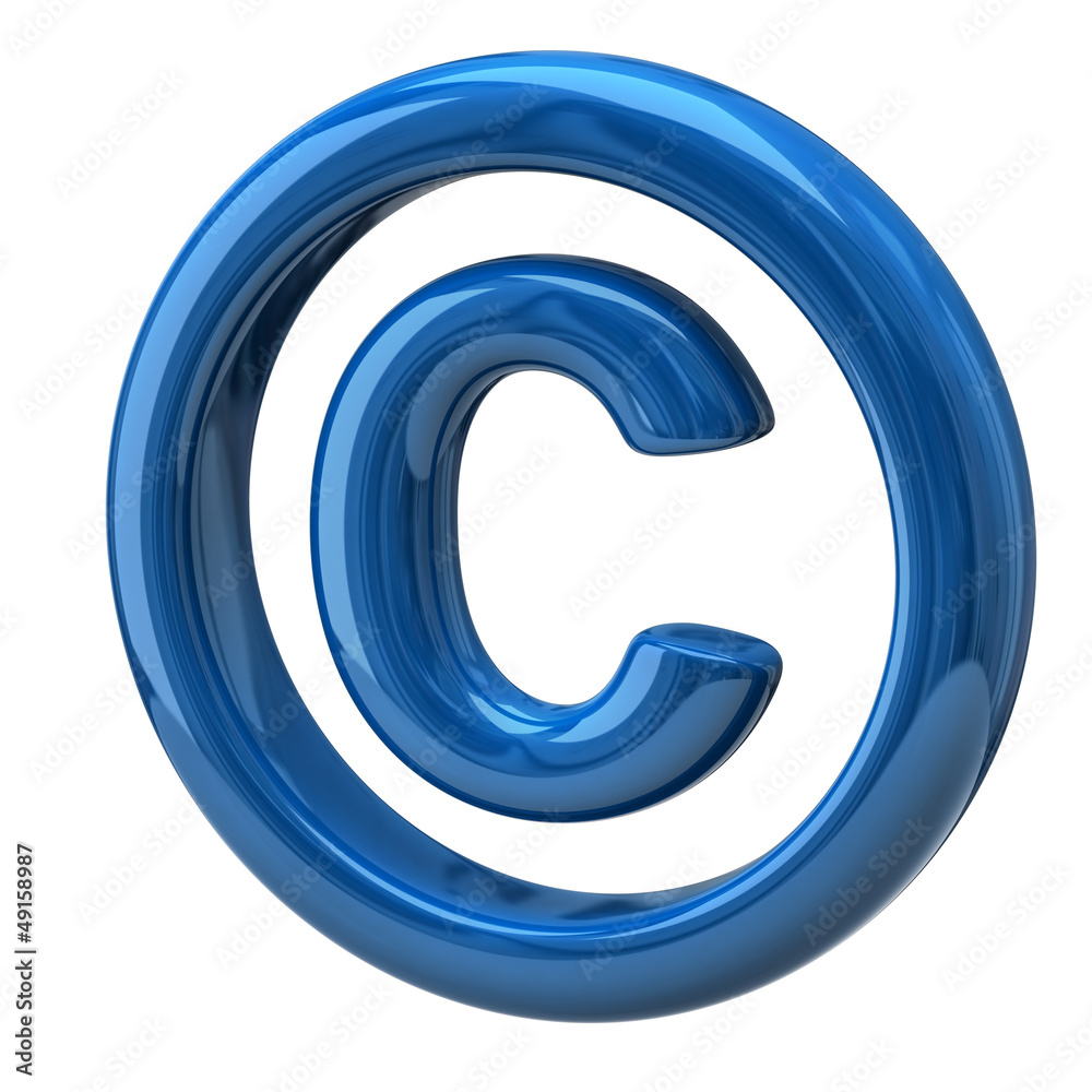 Blue copyright symbol Blue copyright symbol