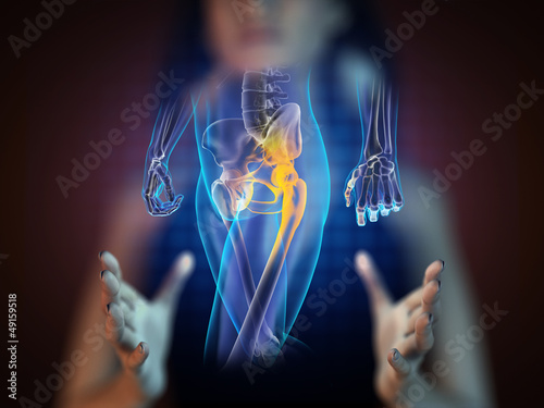 human radiography scan on hologram