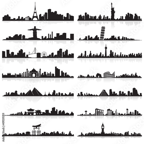 Skyline of famous city