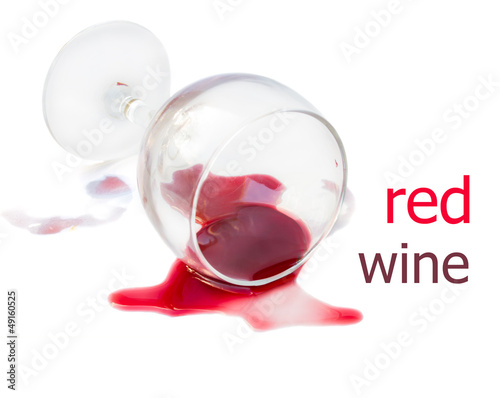Quadro em tela spilled glass of wine