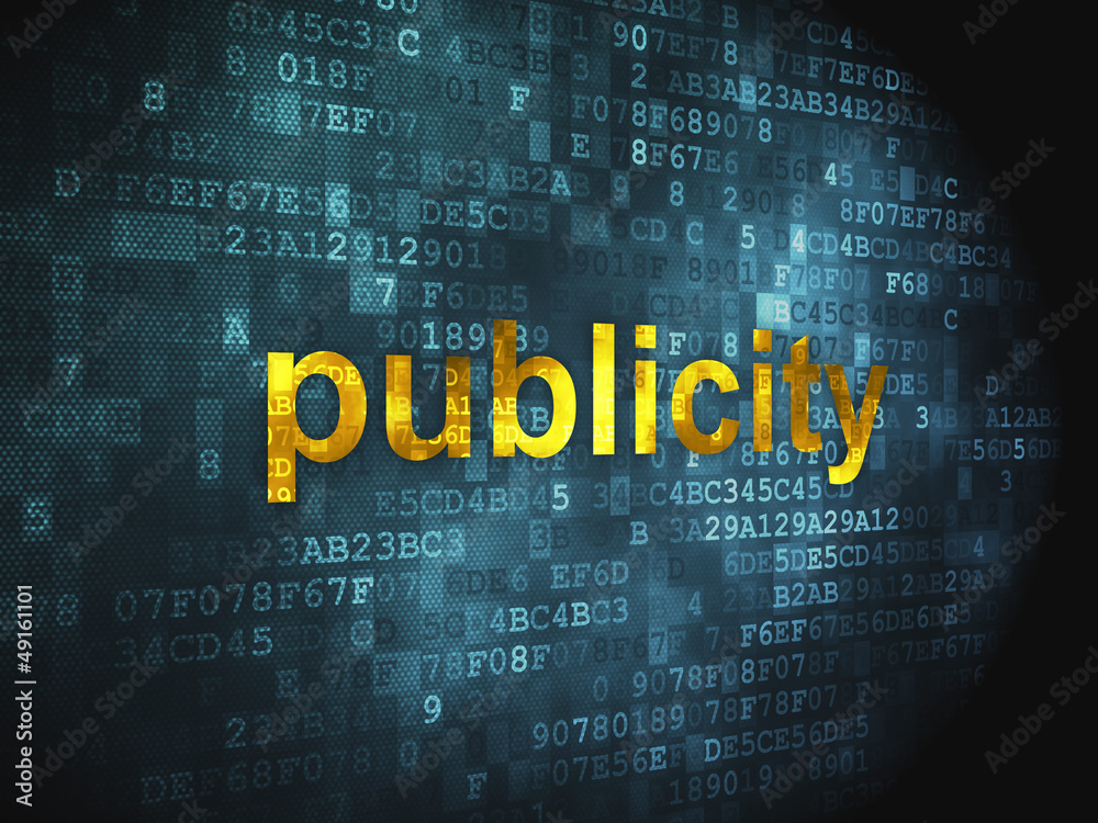 Obraz premium Marketing concept: Publicity on digital background