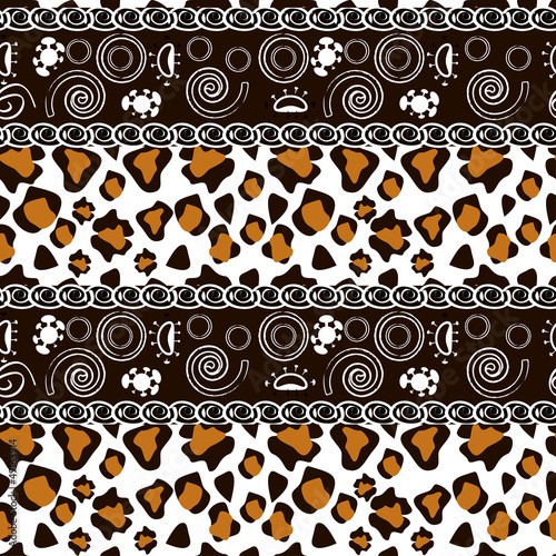 African style seamless with cheetah skin pattern