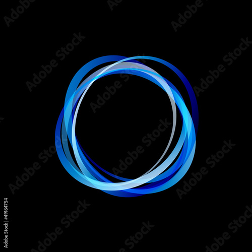 Blue Rings on black Background # Vector