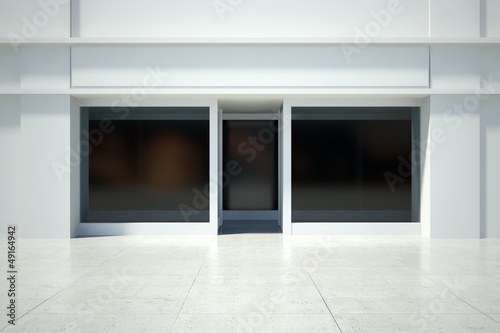 Shopfront window in modern building