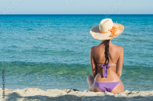 Girl Looking At Sea