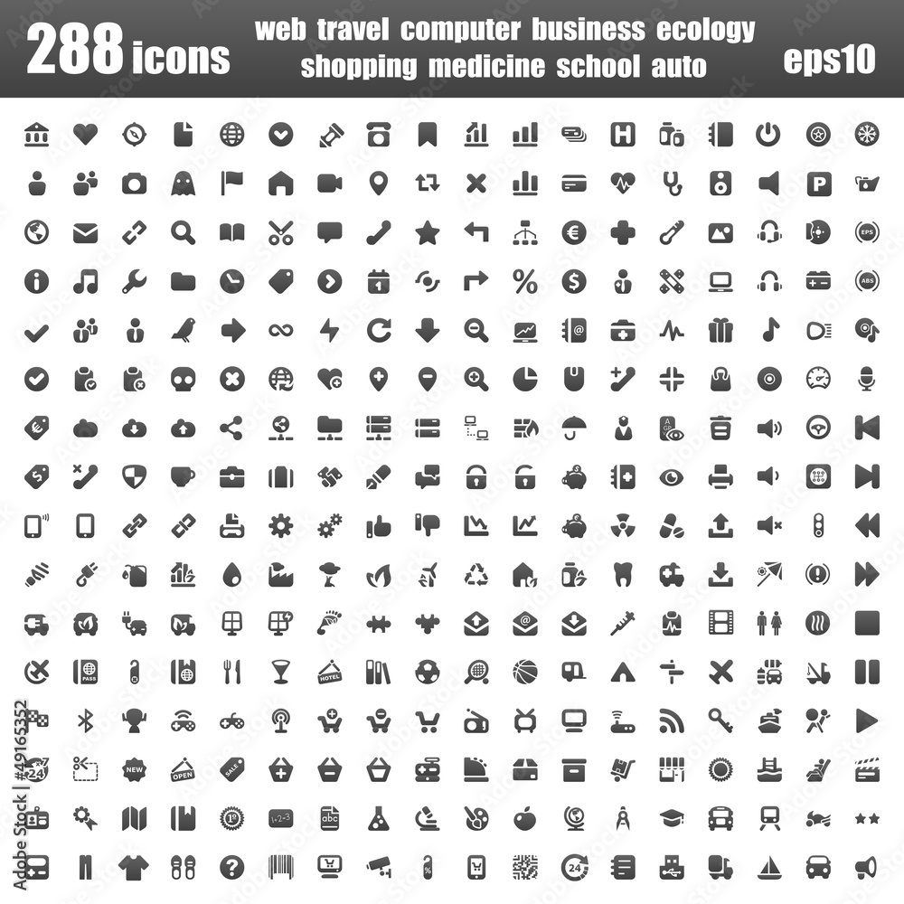 288 icons basic black