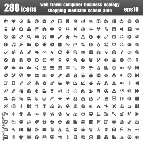 288 icons basic black