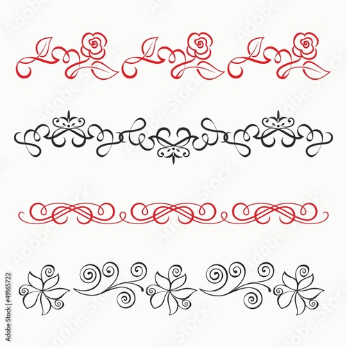 Set of borders in vintage style.