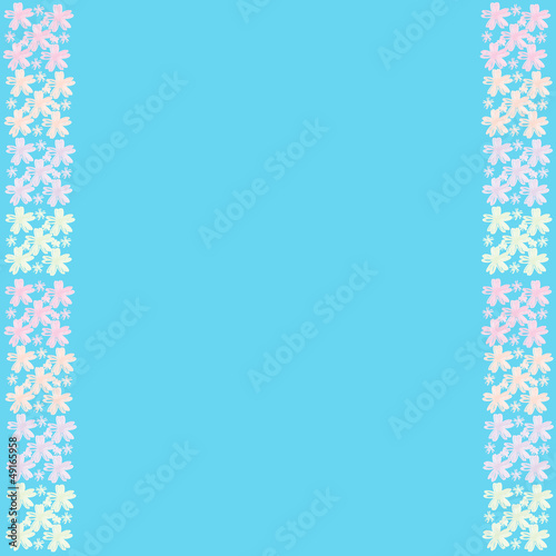 Flower frame of frame on background
