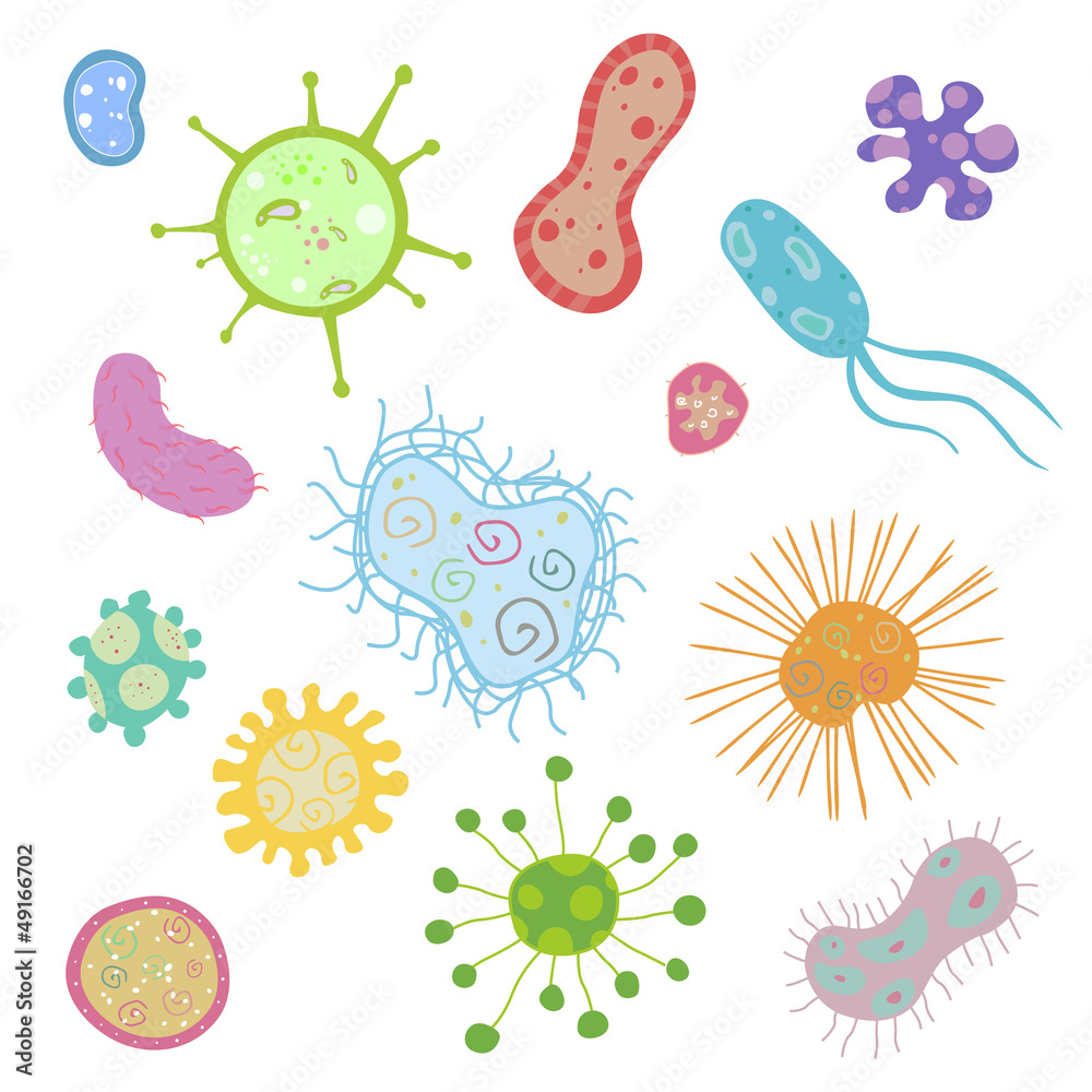 Vector Illustration of Bacterium Pattern