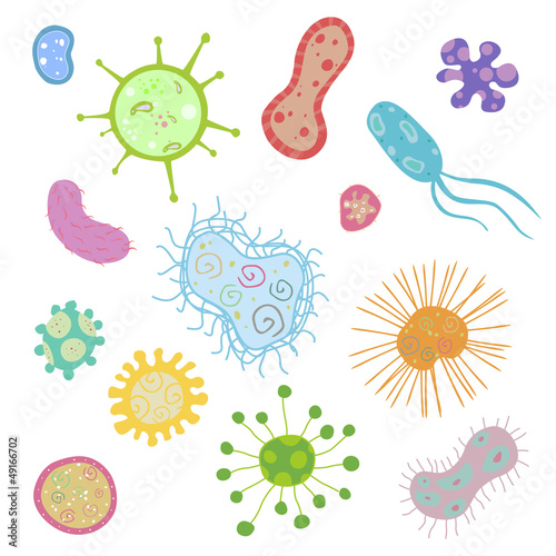 Vector Illustration of Bacterium Pattern