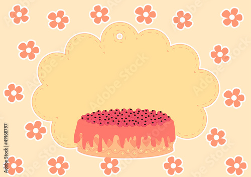 greeting card with cake