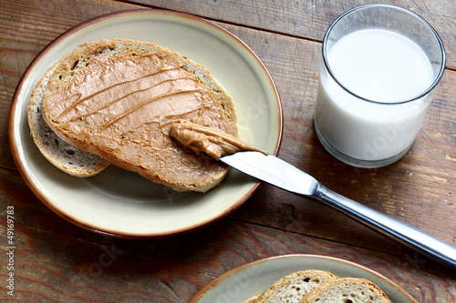 Peanut butter and milk