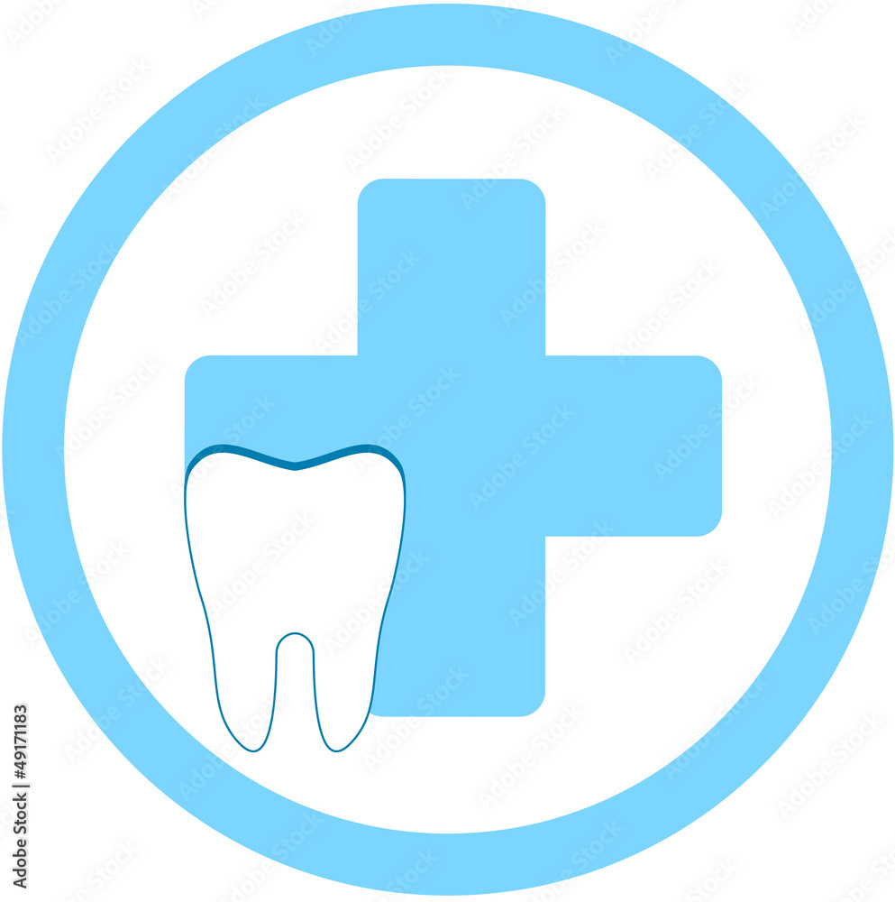 round dental clinic sign with medical symbol and tooth round dental clinic sign with medical symbol and tooth
