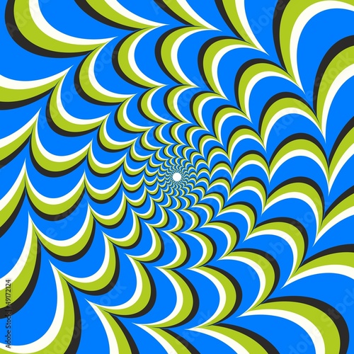 Optical illusion ellipse swirl