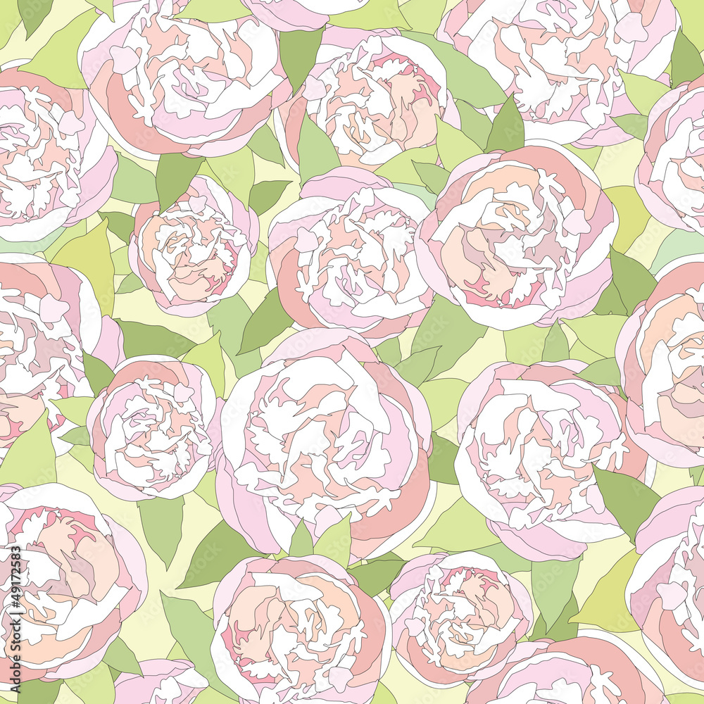 floral seamless background. white flowers wedding pattern