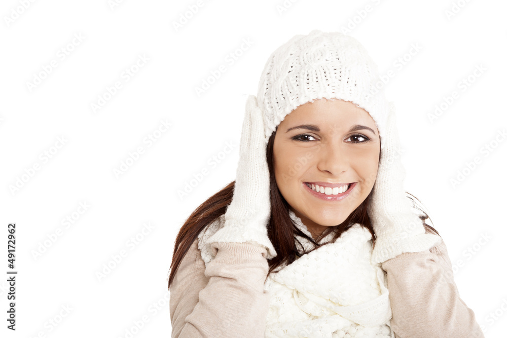Beautiful woman wearing winter clothes Beautiful woman wearing winter clothes