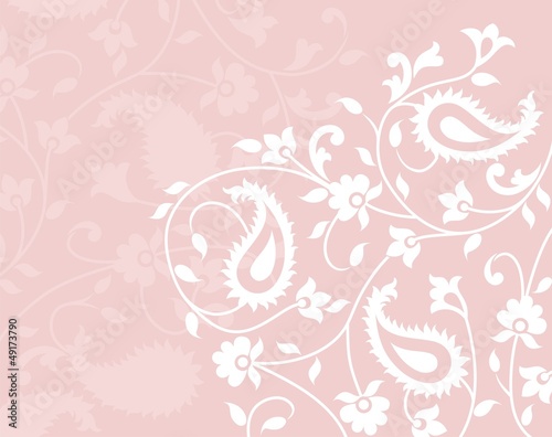 wedding template design, paisley floral pattern , India