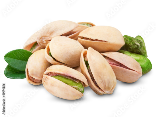 Pistachio nuts isolated + Clipping Path