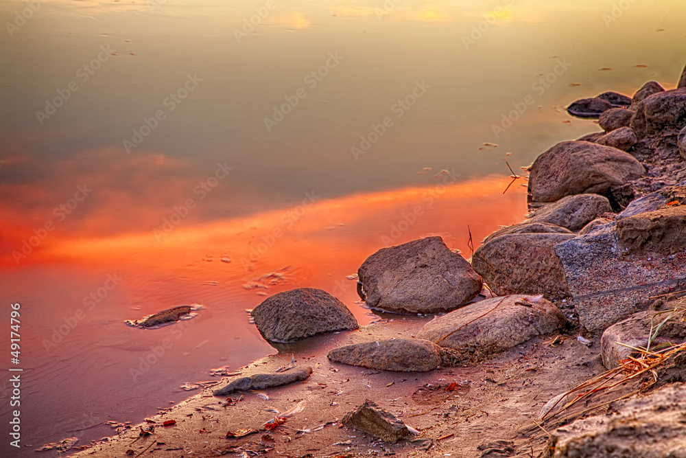 Obraz premium Rocks at Sunset