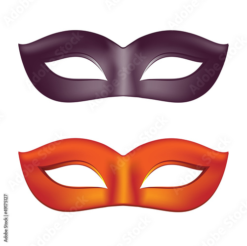 Carnival masks in black and red