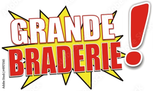 étiquette grande braderie