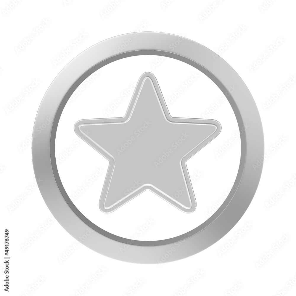 button chrome star button chrome star
