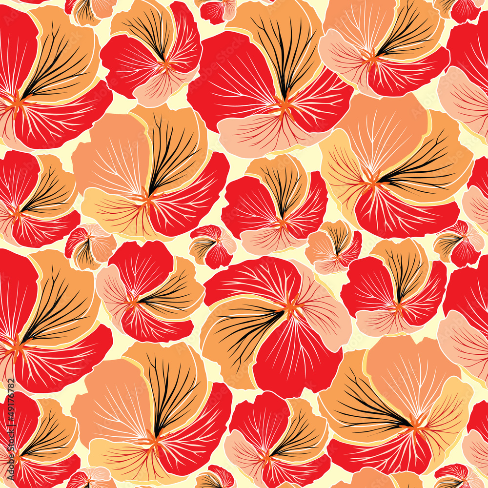 Obraz premium abstract floral seamless pattern. flower background.1970s style