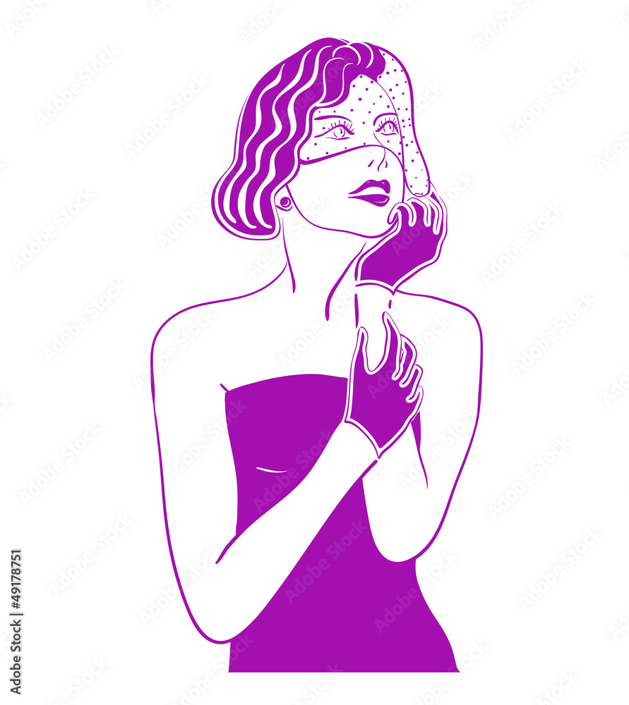Retro girl illustration Retro girl illustration