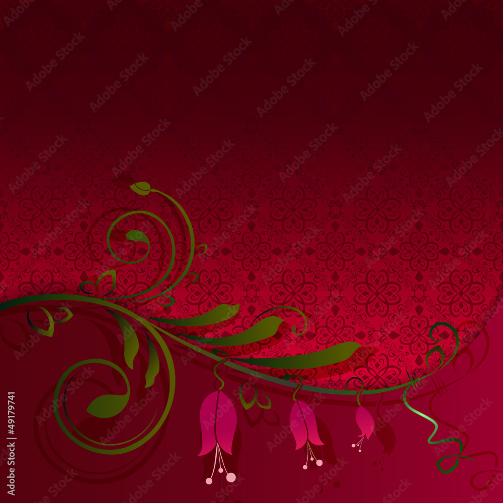 Flower wave red wallpaper vector background. Flower wave red wallpaper vector background.
