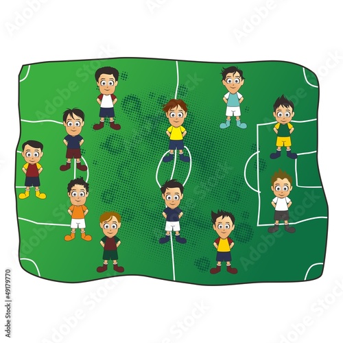 soccer formation cartoon
