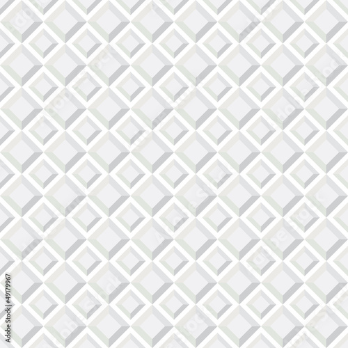 Abstract white texture, seamless 3d square tiled pattern.