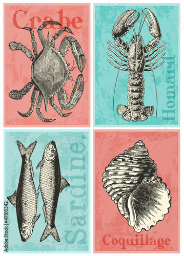 4 cartes postales