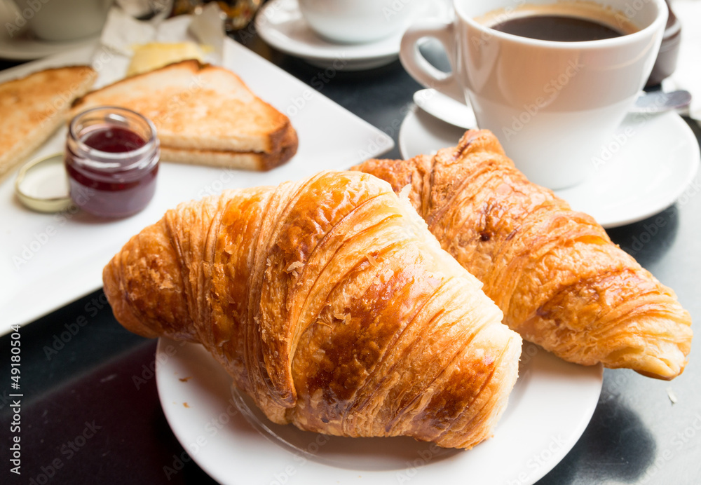 coffee and croissants