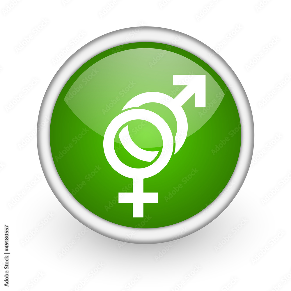 sex green circle glossy web icon on white background sex green circle glossy web icon on white background