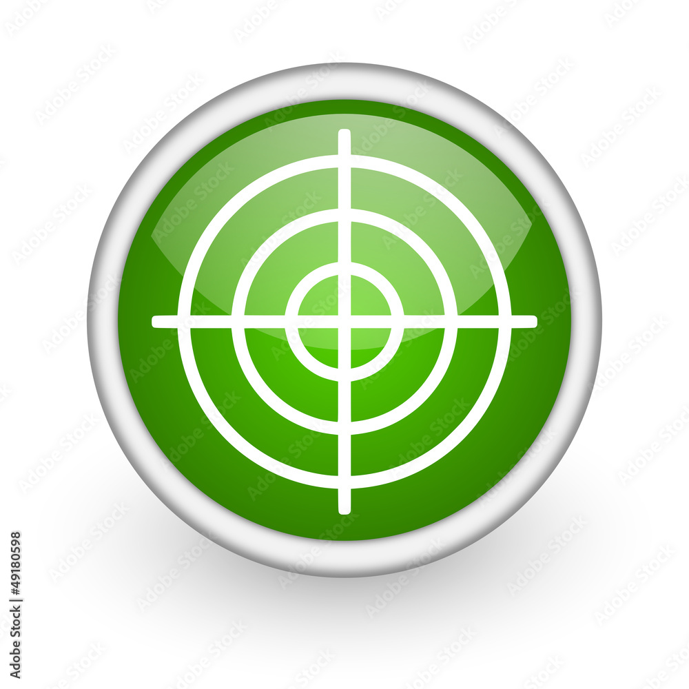 target green circle glossy web icon on white background target green circle glossy web icon on white background
