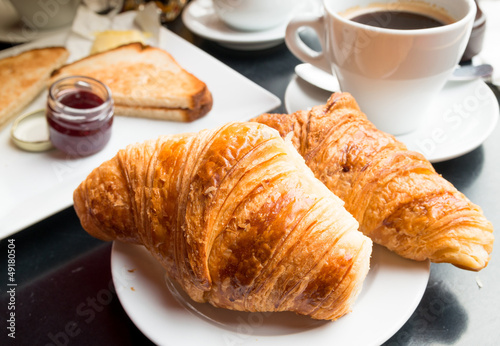 coffee and croissants