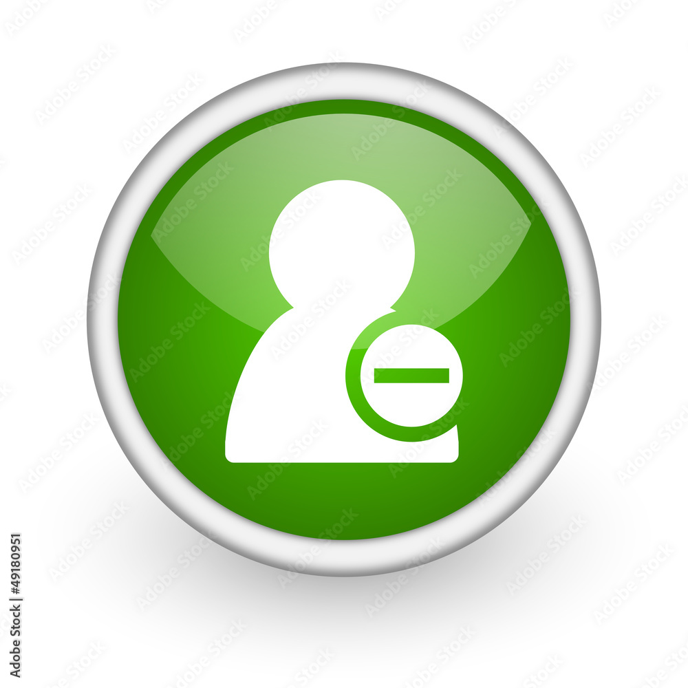 remove contact green circle glossy web icon on white background remove contact green circle glossy web icon on white background