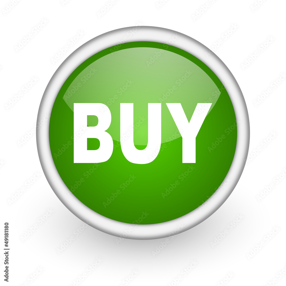 buy green circle glossy web icon on white background buy green circle glossy web icon on white background
