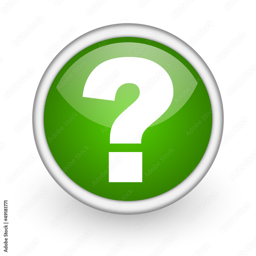 question mark green circle glossy web icon on white background question mark green circle glossy web icon on white background